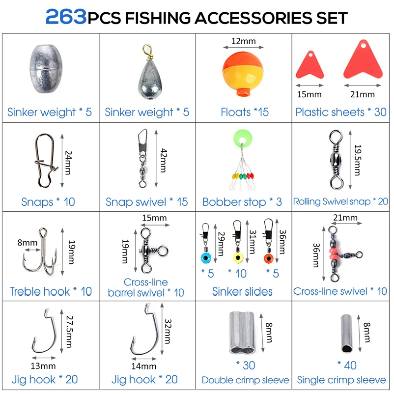 263 szt. Zestaw akcesoriów węd – Fishing Hook Jig recenzja i cena