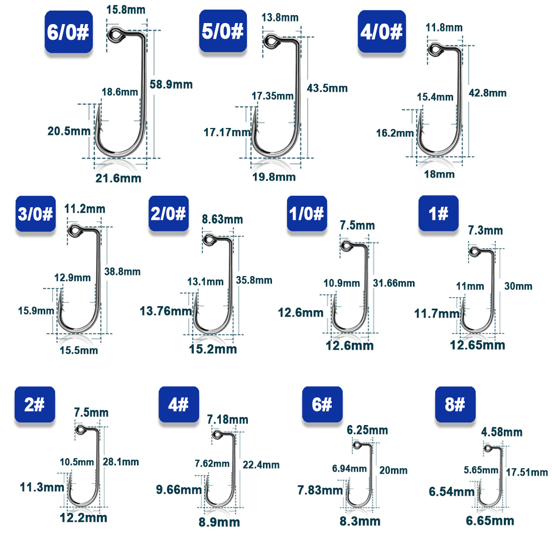 Haczyk wędkarski 50 ~ 200 sztu – Fishing Hook Barbless recenzja i cena