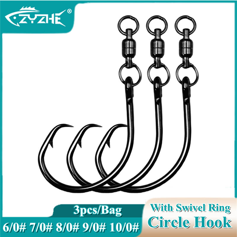 ZYZHE 3/6/9 szt. Haczyki okrąg – Fishing Hook Barbless recenzja i cena