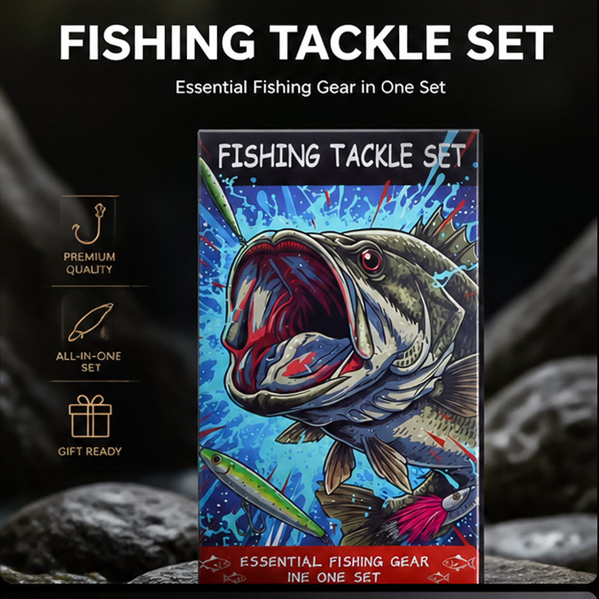 Kompletny zestaw przynęt wędka – Fishing Hook Box recenzja i cena