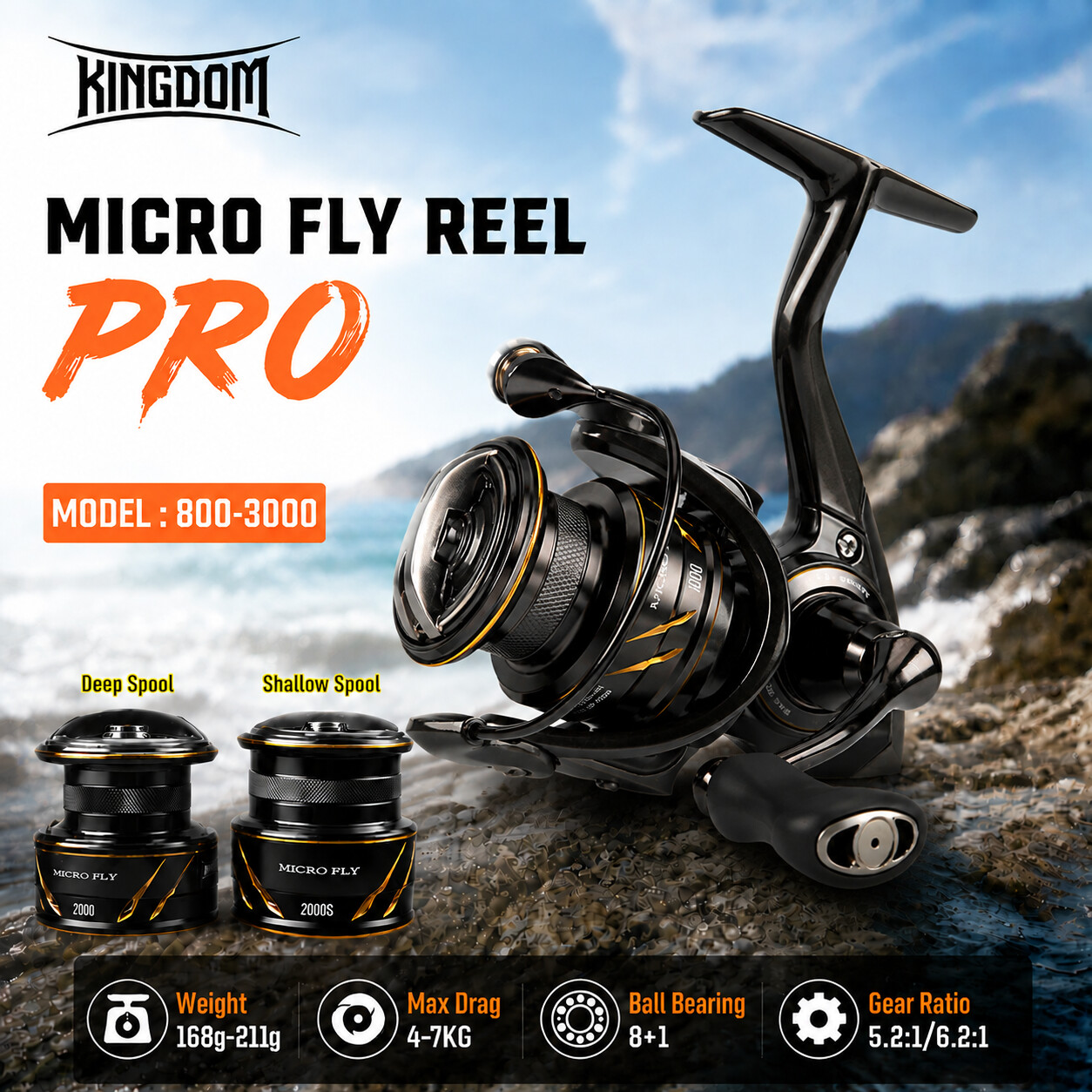 Kingdom Micro Fly Pro Fishing  – Abu Garcia Reel Max recenzja i cena